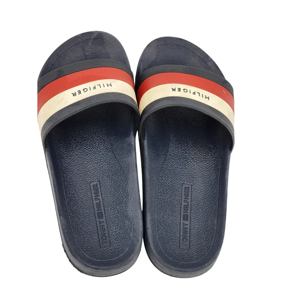 Tommy Hilfiger Slide Sandals Mens 8.5 Womens 10 Slip On Summer Preppy 90s Vibe - Picture 6 of 8